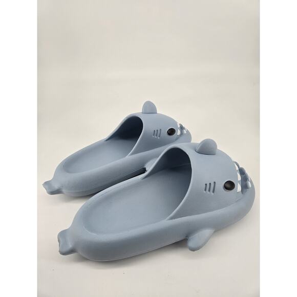 Shark Slides Sandals Non-Slip Open Toe EVA Slippers Cloud Blue Sz 38-39 US 8 - Picture 5 of 8